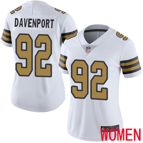 New Orleans Saints Limited White Women Marcus Davenport Jersey NFL Football #92 Rush Vapor Untouchable Jersey